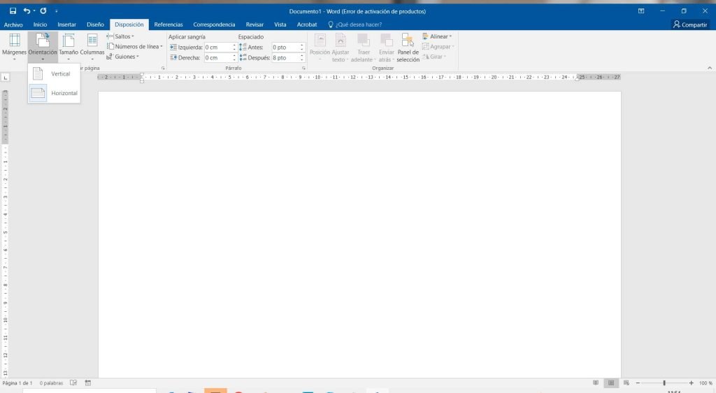Cómo Cambiar la Orientación de una Página a Horizontal Cómo Cambiar la Orientación de una Página a Horizontal