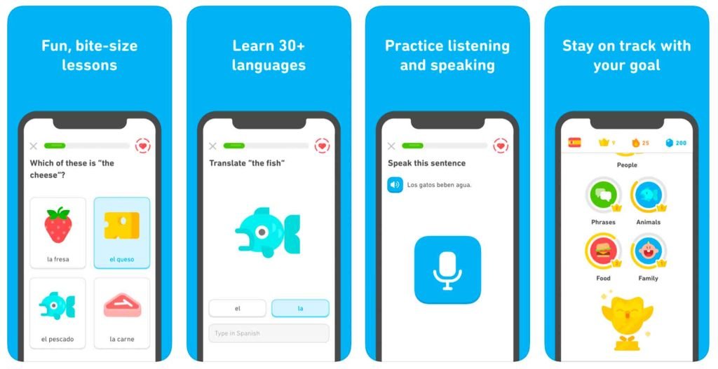 Consumo de datos durante una sesion de Duolingo
