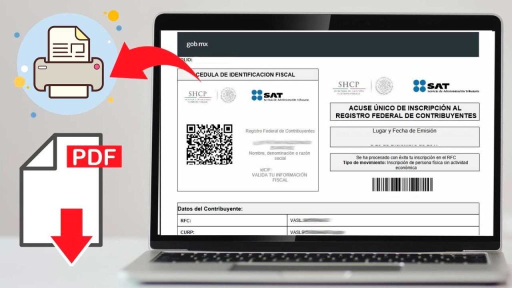 Pasos para imprimir el RFC sin contraseña ni firma electrónica