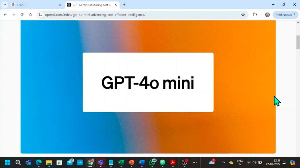 تطلق OpenAI GPT-4o Mini لـ ChatGPT، الذكاء الاصطناعي المجاني الجديد ️