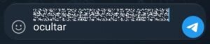 Función 5 de Telegram. Spoiler, en la imagen se muestra parte del mensaje oculto