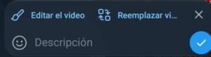 Funcion 6. Telegram como editor de video. En la imagen se muestra el boton editar video